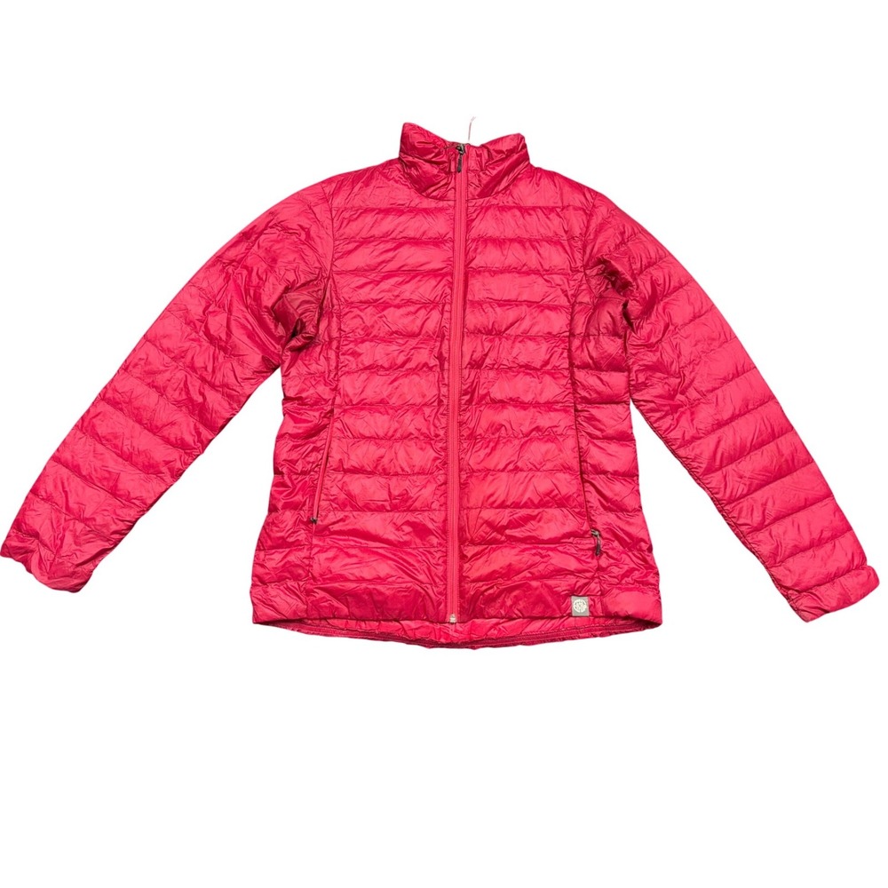 REI Co-op Down Jacket Womens M Pink 650 Fill Puffer Full Zip Hiking Outdoor